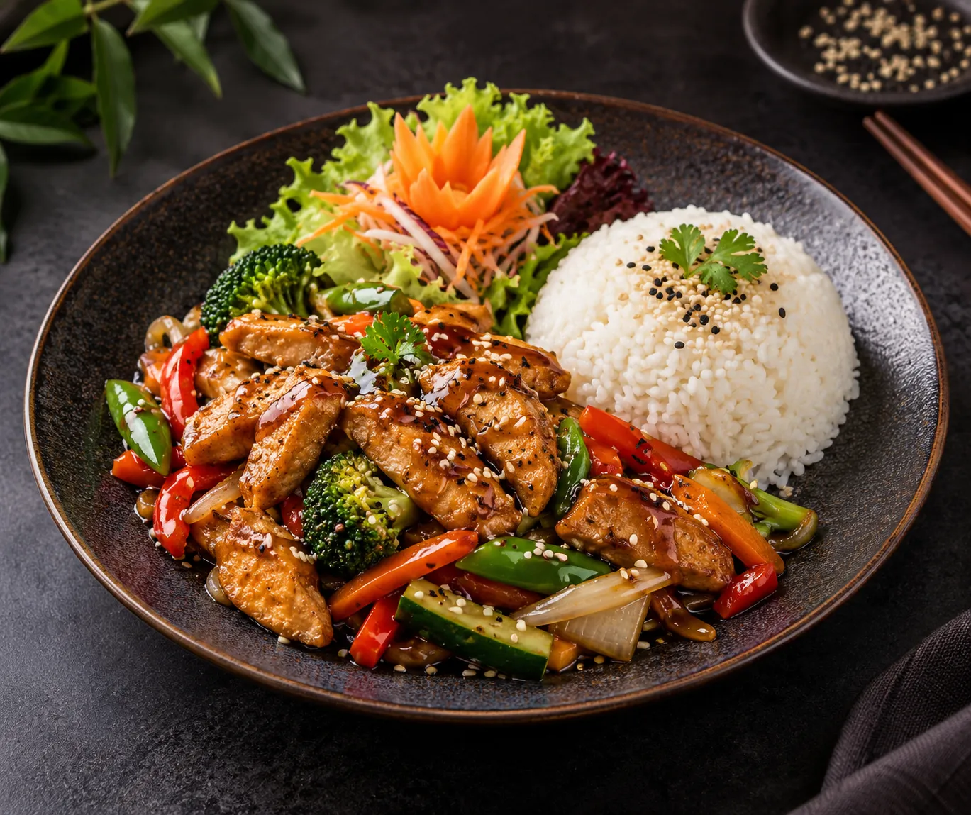 VEGANES HÄHNCHEN TERIYAKI
